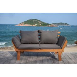 FINLANDEK - Banquette de jardin 2 places convertible en acacia - KAYDA
