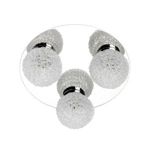 Plafonnier ? 3 lumi?res Möss G9 28 W hauteur 13 cm diam?tre 30 cm chrome