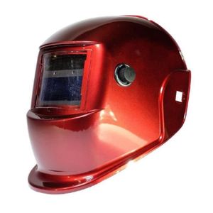 AWELCO Cagoule de soudure LCD rouge ? teinte variable 9/13 - adaptée au soudage MAG MIG MMA PLASMA et TIG