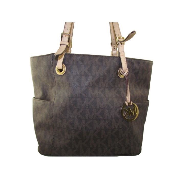 Sac à main femme de marque Michael Kors Jet Set Signature bicolore ... Sac à main femme de marque Michael Kors Jet Set Signature bicolore ...