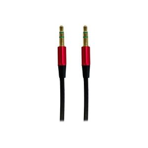APM 600215 Câble Jack 3.5 mmMâle / Mâle Plat - 2 m - Noir et Rouge