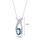 Collier avec Pendentif -Argent- Topaze bleue