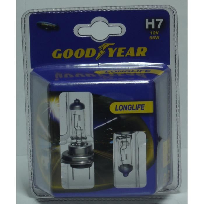 2 ampoules/feux de croisement 12v 55w H7 LONGLIFE Achat / Vente