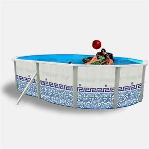 MOSAIQUE Piscine en acier ovale 550x366x120