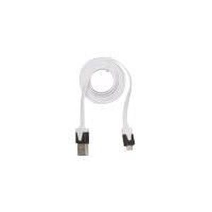 URBAN FACTORY Câble de chargement / de données - Micro-USB Type B (M) pour USB (M) - 1 m - Blanc - Plat