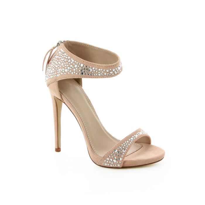 sandale talon strass