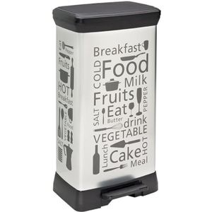 CURVER Poubelle ? pédale 50L Kitchen argent