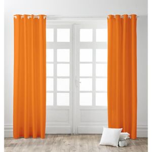 TODAY Paire de rideaux occultants ? ?illets 140x260 cm mandarine