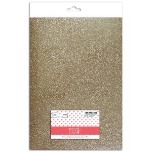MLLE TOGA Tissu glitter thermocollant - A4 - champagne