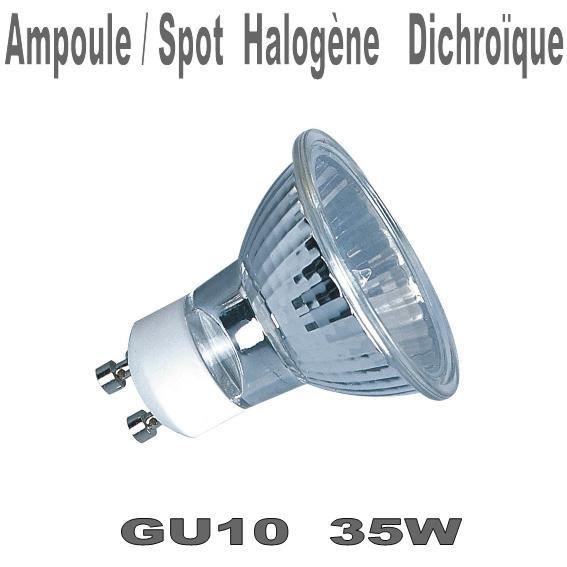 Ampoule spot halogène dichroïque GU10 220v 35W Achat / Vente ampoule