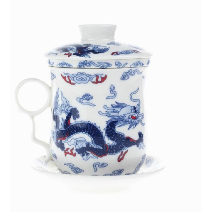 Teaware chinois dragon blanc porcelaine os tasses de thé tasse de ... Meuble de salon en cuir blanc os