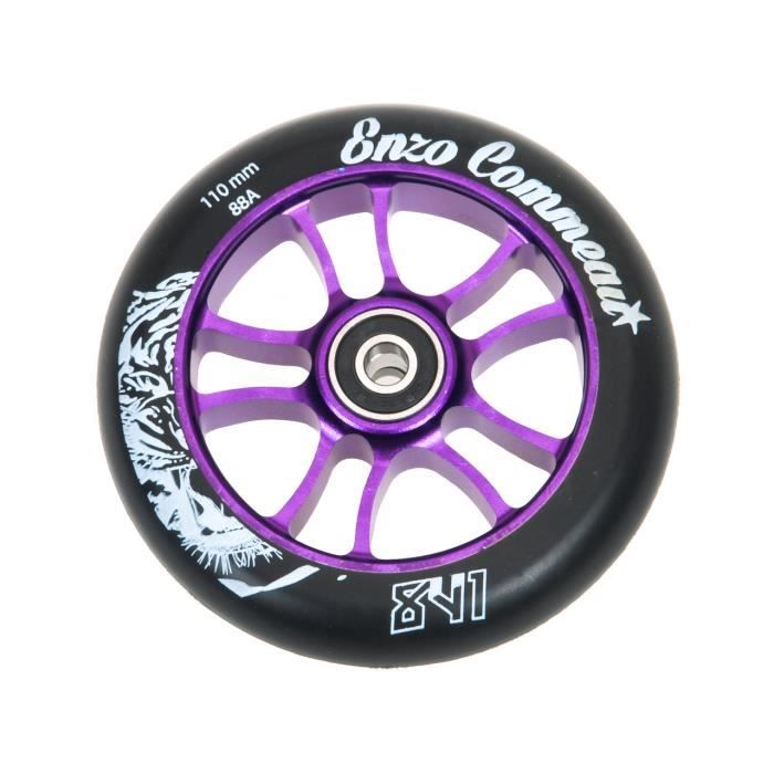 2 Roues Trottinette Freestyle 110mm - Roulements ABEC-9 - Noyau Aluminium - SPORWAY Bleu