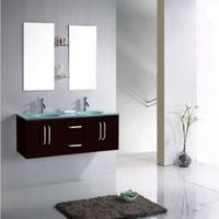 ENSEMBLE MEUBLES DE SALLE DE BAIN  Meuble de salle de bain JAPAO coloris Wengé SDB082