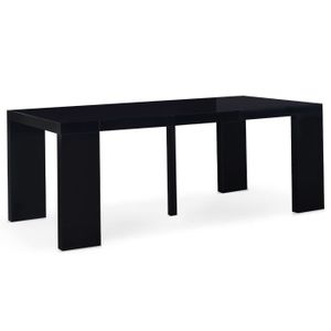 table console noire laquee