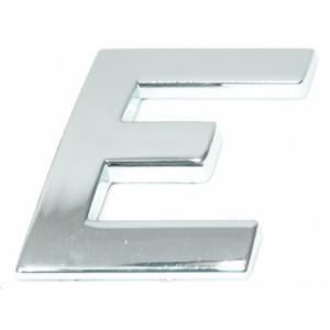 Lettre E 3D autocollante chromée La lettre E 3D autocollante