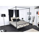 CHAMBRE A COUCHER COMPLETE SWEET Lit 160x200 + Baldaquin noir