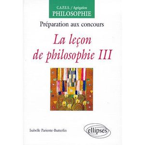 SCIENCES HUMAINES La lecon de philosophie t.3 SCIENCES HUMAINES La lecon de philosophie t.3