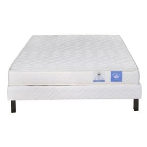BENOIST Ensemble matelas + sommier PALM BEACH 160x200 cm - Latex et mousse - Equilibré - 75 kg/m3 et 35 kg/m3 - 2 personnes