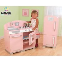 MAISON-ACCESSOIRE MAISON POUPEE Kidkraft Cuisine et réfrigérateur Rétro Rose