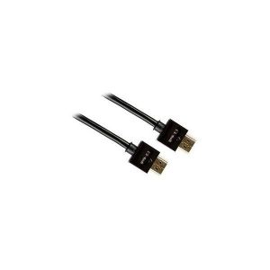 APM 800016 Câble Premium HDMI Slim Mâle / Mâle - Plugs Métal Noir Chromé