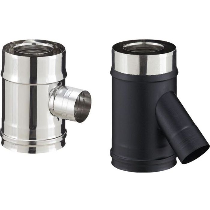 El&eacute;ment droit inox avec prise d air pour po&ecirc;le ? Achat / Vente