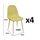 Lot de 4 Chaises design scandinave tendance nordiq