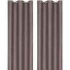 RIDEAU - VOILAGE 2 Rideaux occultant taupe 140x260cm