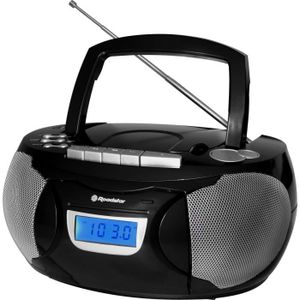 ROADSTAR RCR 3650BK Radio Cassette Portable MP3 Tuner Analogique Am/Fm Port USB Entrée Auxiliaire Fonction Horloge Prise Casque