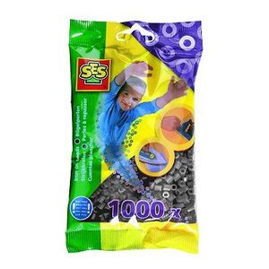 SES CREATIVE Lot de 1000 perles ? repasser - Gris