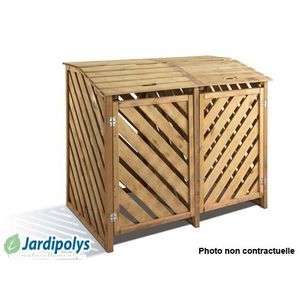 COFFRE D'EXTÉRIEUR Cache poubelle Garden Duo JARDIPOLYS COFFRE D'EXTÉRIEUR Cache poubelle Garden Duo JARDIPOLYS