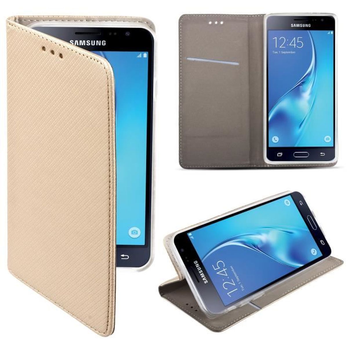 Etui Samsung Galaxy J A Rabat Or Housse Tui Fin Smart