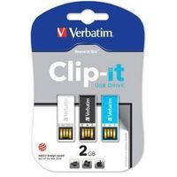 CLE USB Verbatim - Clip-It - Clé USB 2.0 - 3 x 2 Go