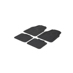 DBS Easy Jeu de 4 Tapis Découpables en Caoutchouc Noir
