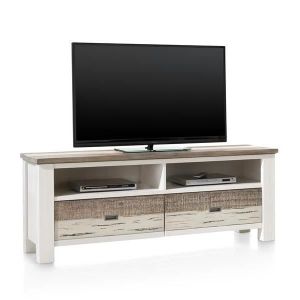 Meuble tv 160 cm acacia massif TIBRO H&H Structure et revêtementLa