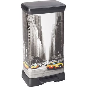 CURVER Poubelle ? pédale 50L New York