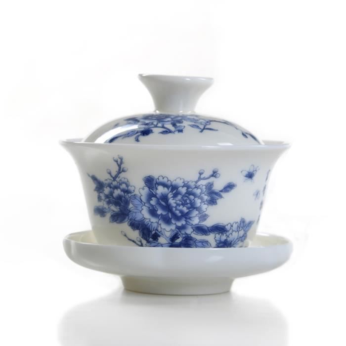 fleur bleue porcelaine tasse de thé - Achat / Vente ...