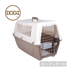 VISION Panier de transport 53,5x34x37 cm - Beige et taupe - Pour chien