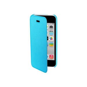 MUVIT Easy Folio Etui - Bleue - Dos Translucide - Pour Apple Iphone 5c