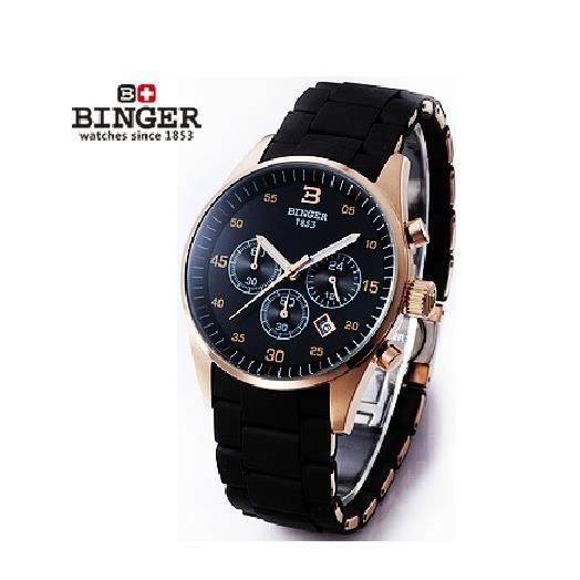 Montre homme suisse BINGER automatique, haut de gamme.Marque: BINGER ...