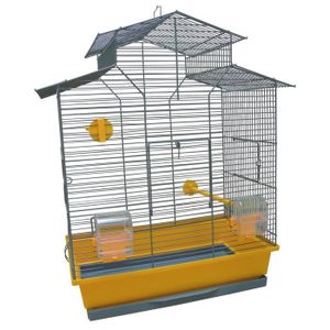 TYROL Cage Carolina équipée 45x28x60cm - Pour oiseau