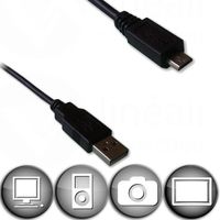 Câble Micro USB B 5 contacts mâle / USB A mâle Câble Micro USB B 5 contacts mâle / USB A mâle