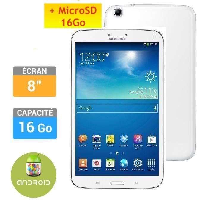 Samsung Galaxy Tab 3 8" 16Go + Carte SD 16Go Achat / Vente TABLETTE TACTILE Samsung GTab3 8