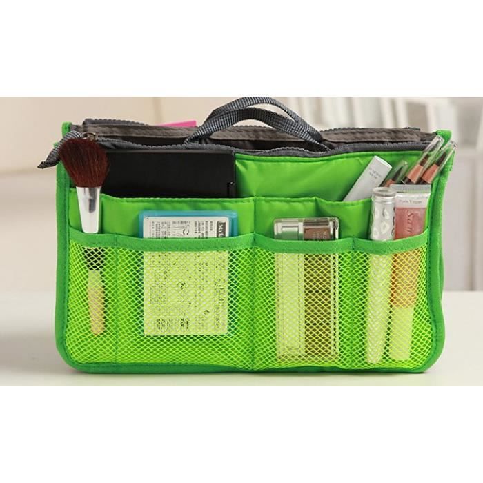 Organisateur De Sac à Main En Feutre Beige - Multi-Compartiments Pour Clés & Cosmétiques