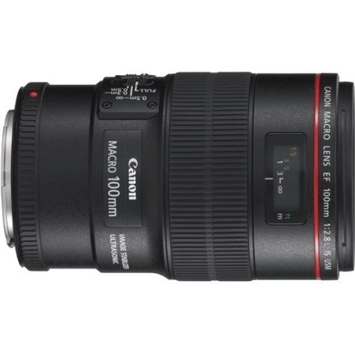 Canon EF 100mm F2.8L Macro IS USM - Achat / Vente objectif - Cdiscount