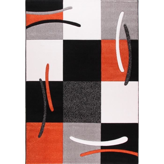 JAZZ Tapis de salon Orange 120x170 cm Achat / Vente tapis 100%