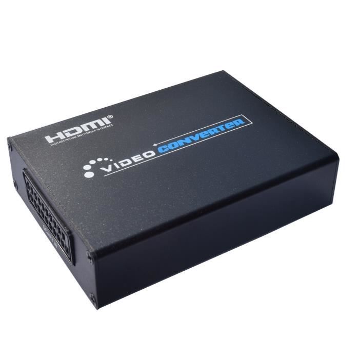 NOUVEAU Full HD 1080p Scaler Péritel vers HDMI Box repartiteur tv