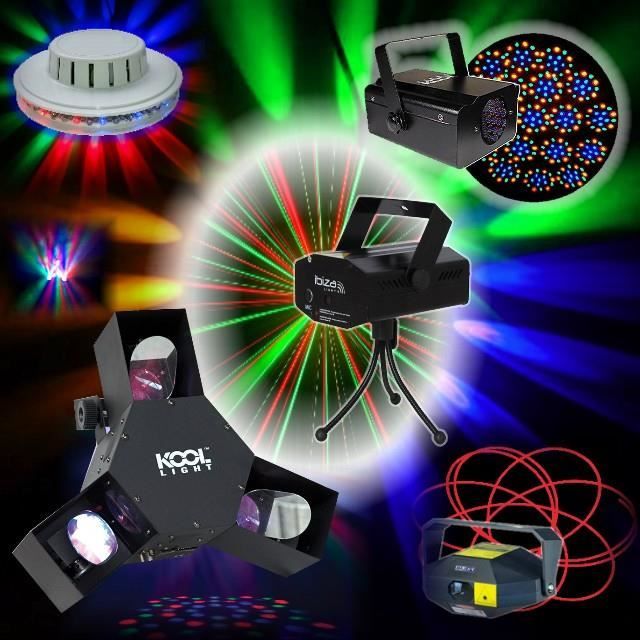 PACK 5 JEUX DE LUMIÈRE PUISSANT DJ 100% LED - pack lumière, avis et