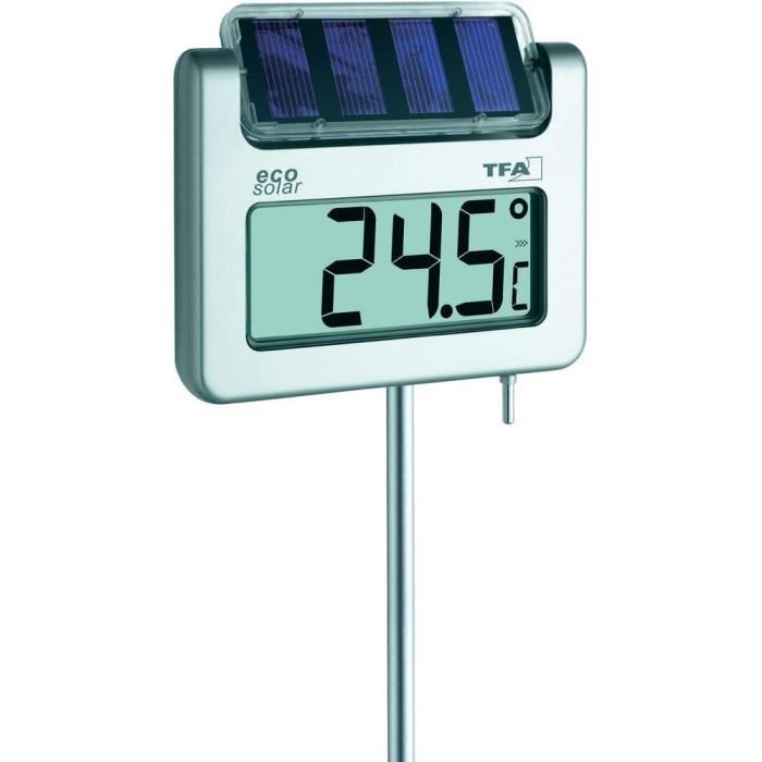 Thermomètre pour jardin avec éclairage solaire Achat