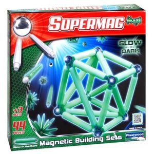 SUPERMAG Construction Magnétique Maxi Glow, 44 pi?ces