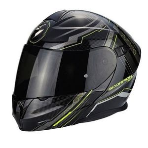 SCORPION Casque Modulable Exo 920 Satellite Noir Jaune Fluo